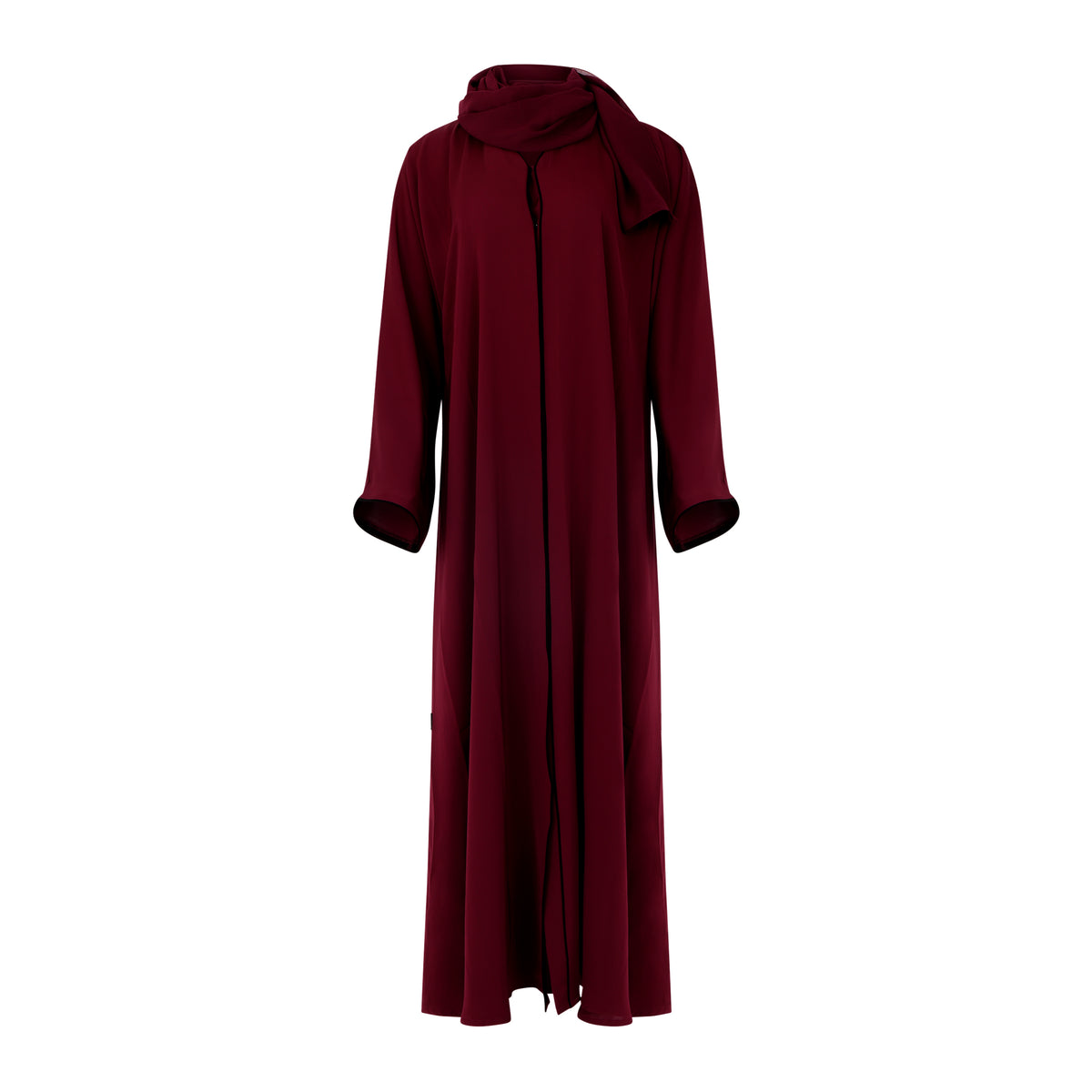 Maroon Elegance Abaya