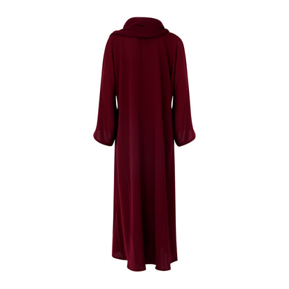 Maroon Elegance Abaya